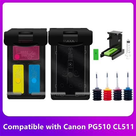 Compatible Canon PG510 PG 510XL 511 CL511XL PG 510 Refillable Ink