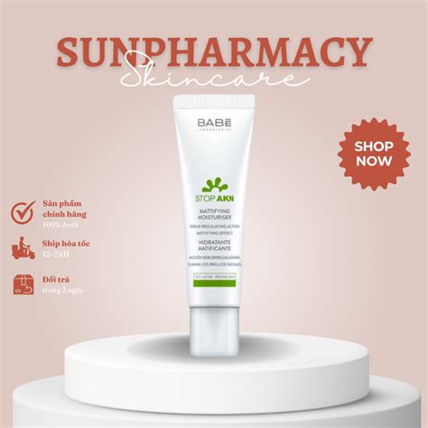 Hàng công ty Kem dưỡng ẩm kiềm dầu giảm mụn BABE Stop AKN Mattifying Moisturiser ml Shopee