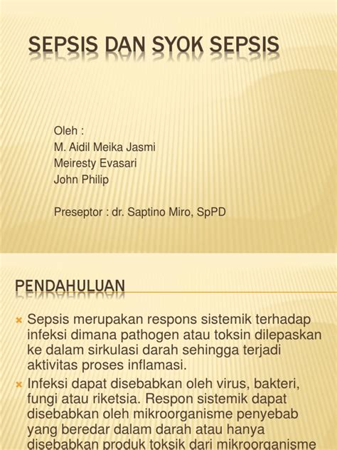 Sepsis Dan Syok Sepsis Pdf