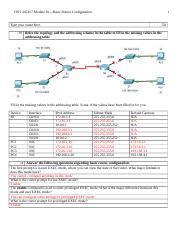 Module Docx Cist V Module Basic Router Configuration