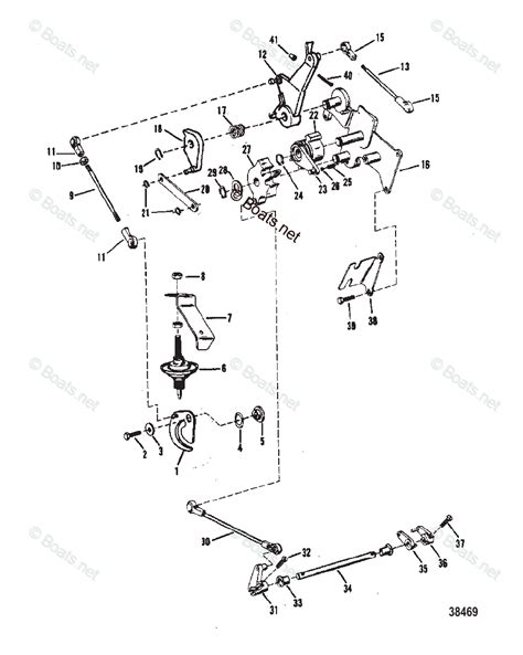 Mercury Outboard 25hp Oem Parts Diagram For Throttle And Shift Linkage Mercury Manual