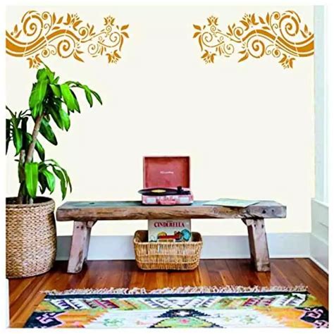 Buy Kayra Decor Swirl Floral 16x24 Inch Wall Design Stencil Painting