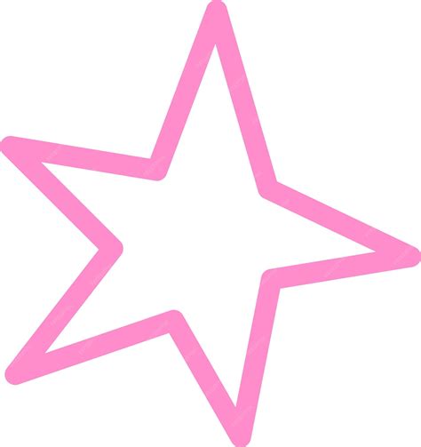 Premium Vector | Star linear doodle