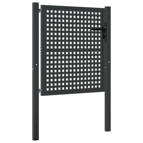 Zerodis Portail De Jardin Anthracite X Cm Acier Rr Cdiscount