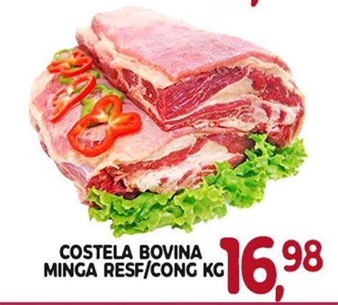 Costela Bovina Minga Resf Cong 1kg Oferta Na Bom Dia