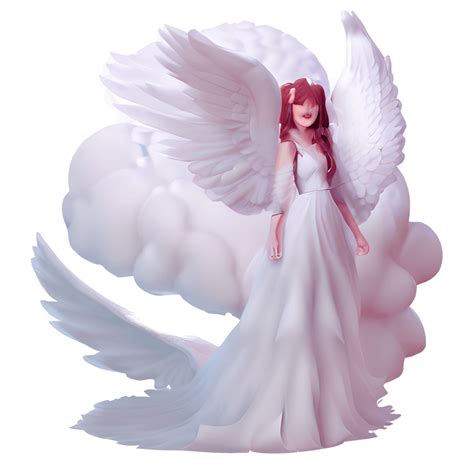 Angel Wings on Clouds · Creative Fabrica