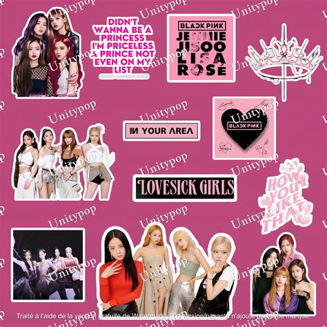 Blackpink Printable Stickers K Pop Fan Essentials High Quality Decal