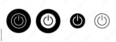 Power Icon Set Illustration Power Switch Sign And Symbol Electric Power Stock Vector Adobe Stock