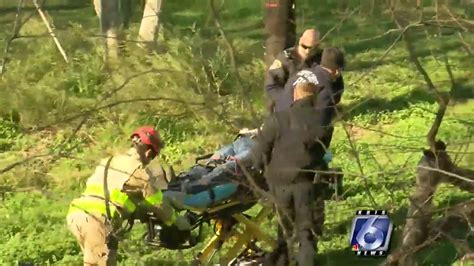 Woman Rescued After Flipping Her Car Into Watery Ditch Youtube