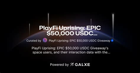 Playfi Uprising Epic Usdc Giveaway S Space Users Credential