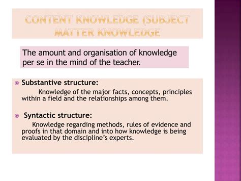 Ppt Teachers Knowledge And Pedagogical Content Knowledge Powerpoint