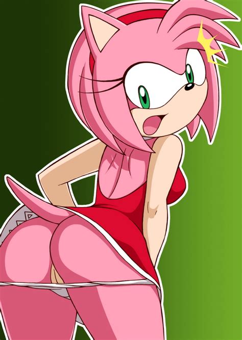 Rule 34 1girls Amy Rose Anthro Ass Bottomless Color Dat Ass Dress