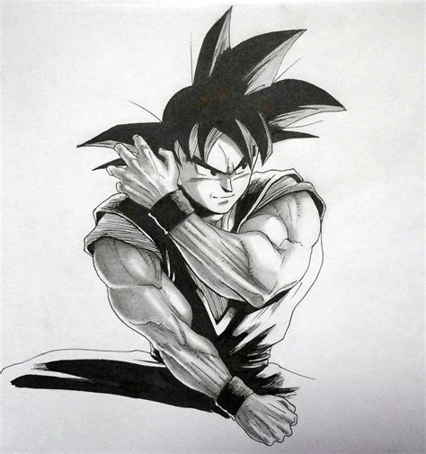 Son Goku - sketch | Goku art, Son goku, Iron man art