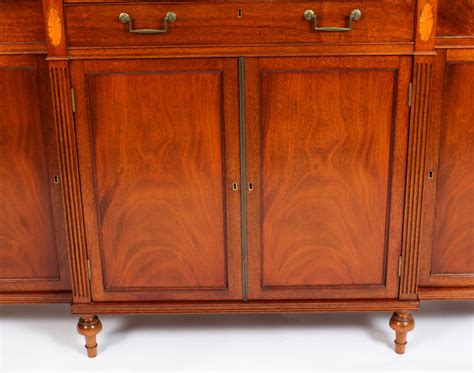 Vintage Pair Flame Mahogany Sideboards By William Tillman 20th Century