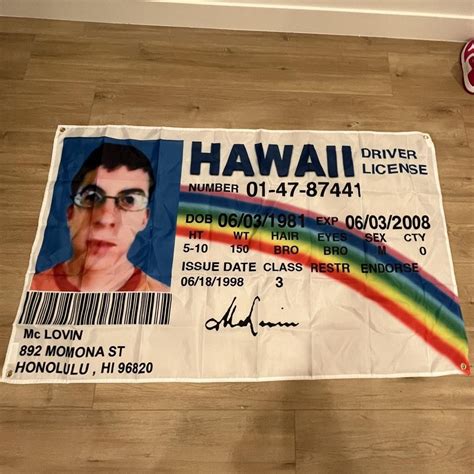 Brand new McLovin fake ID tapestry (3x5 feet) 🌈... - Depop