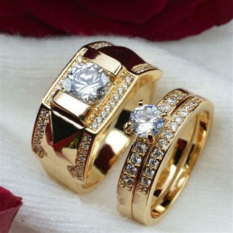 Engagement Gold Rings For Couple