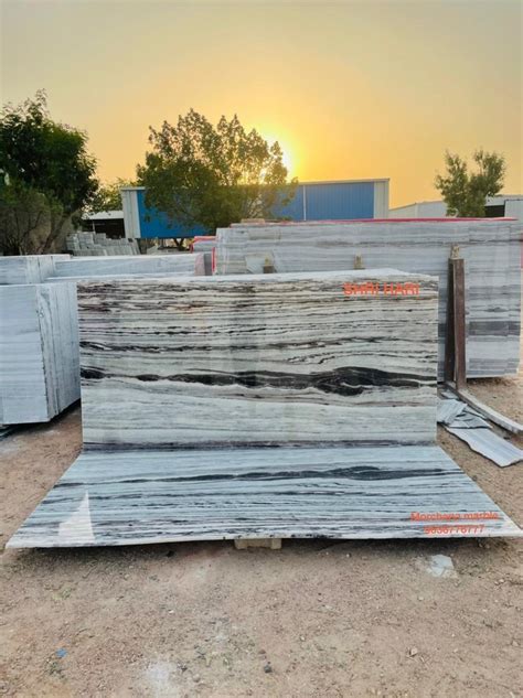 White Polished Finish Morchana Marble Slab Thickness 16 Mm At Rs 35