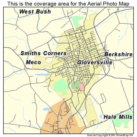 Aerial Photography Map of Gloversville, NY New York