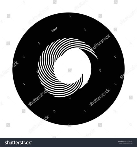 Abstract Hipster Negative Space Circle Logo Stock Vector Royalty Free