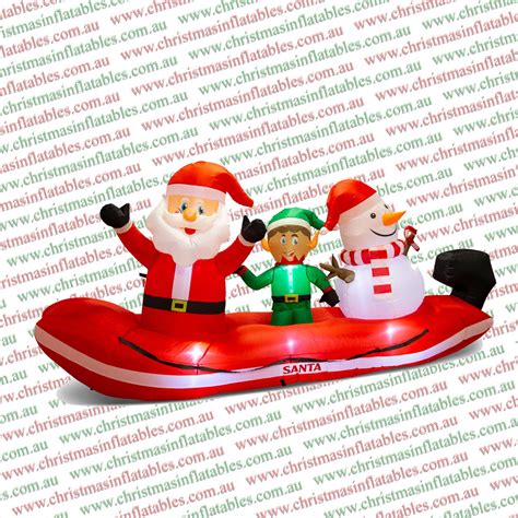 M Santa Rafting With Friends Christmas Inflatable Airfigs Inflatables