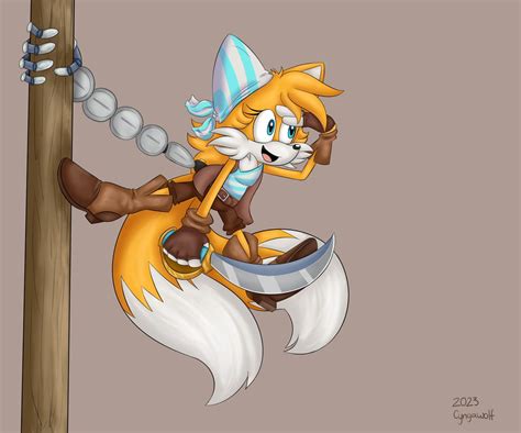 233326 Safe Artist Cyngawolf Miles Tails Prower Sonic Canine