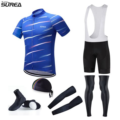 Surea Mens Cycling Jersey Set Tops And Bib Shorts Bike Biking Short