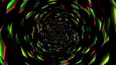 K Red Green Tunnel Vj Loops Abstract Background Video Neon