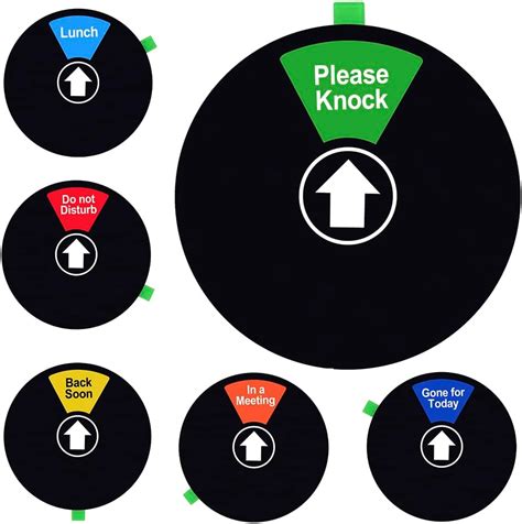 Amazon STATUS SPINNER Out Of Office Wheel Sign For Door Office