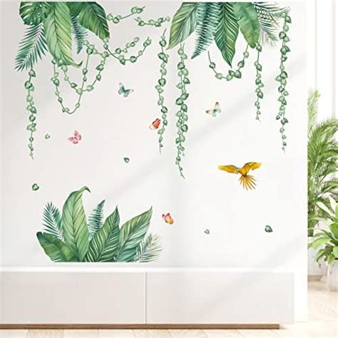 Ootsr Pegatinas De Pared Planta Tropicales Vinilos De Pared