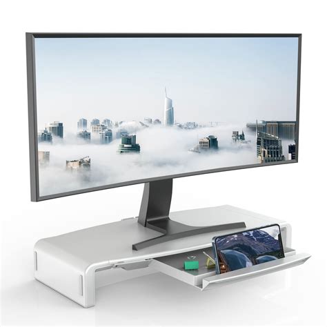 Buy Foldable Monitor Stand Riser, Computer Laptop Riser Shelf with ...