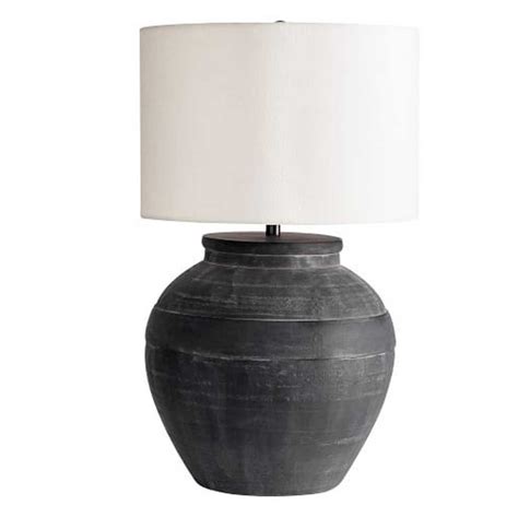 Faris Ceramic Table Lamp Matte Black Base With Large By Pottery Barn Havenly Ceramic