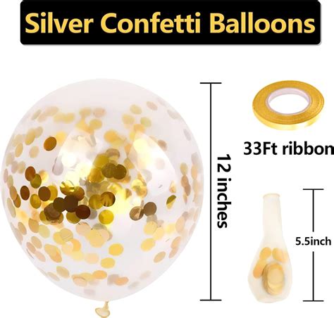 Gold Confetti Latex Party Balloons 60 Pack 12 Inch Helium Gold