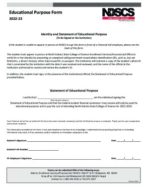 Fillable Online 2022 2023 VERIFICATION OF IDENTITY AND STATEMENT OF