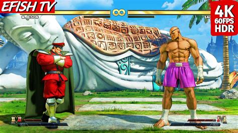 M Bison Vs Sagat Hardest Ai Street Fighter V Ps K Fps Youtube