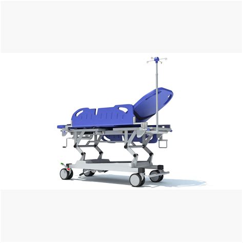 Adjustable Hospital Stretcher 3D model - Download Medical Equipment on 3DModels.org