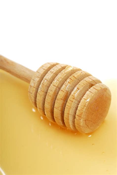 Honey Wand with Sweet Honey Stock Image - Image of sticky, isolation ...