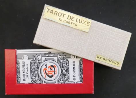 ANCIEN JEU COMPLET DE TAROT DE LUXE 78 CARTES B P GRIMAUD Avec Sa