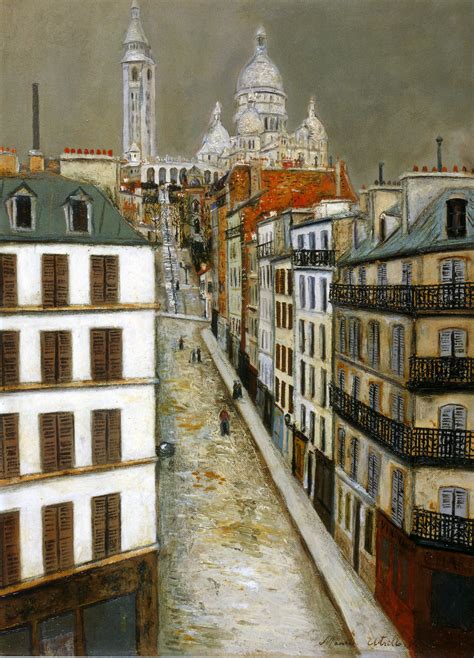 作品紹介 Muller Street In Montmartre、maurice Utrillo Utrillo Maurice モーリス・ユトリロ 公益財団法人 吉野石膏美術振興財団