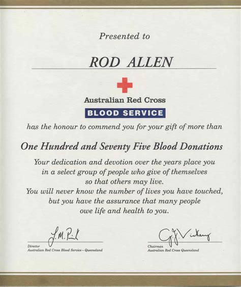 Red Cross Certificate Template