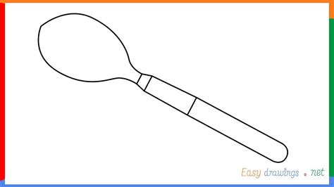 How To Draw A Spoon Step By Step Youtube