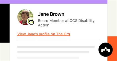 Jane Brown Board Member At Ccs Disability Action The Org