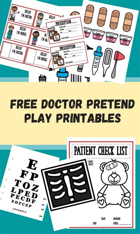 6+ FREE Doctor Pretend Play Printables Worksheets | Dramatic play ...