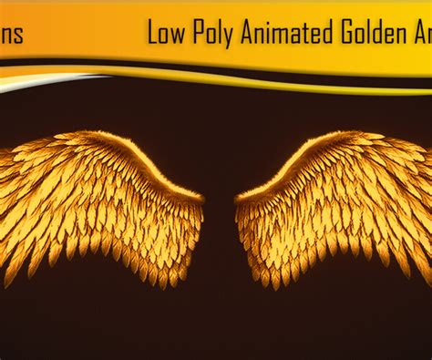 Artstation Low Poly Animated Golden Wings Game Assets