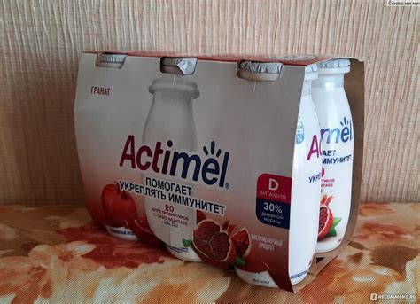 Кисломолочные продукты Danone Актимель (Actimel), натуральный вкус ...