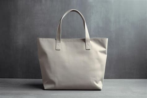 Premium AI Image | A white leather bag with handles that say's a'on it