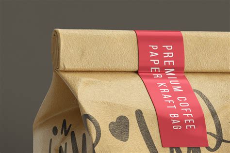 Kraft Coffee Bag Packaging Mockup Psd Mock Up Templates Pixeden