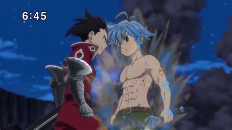 Blue Haired Meliodas Goes Super Saiyan Against Zeldris 1080p 60fps