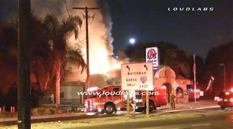 Raw Video Taco Bell Burns In San Bernardino Ca Statter911