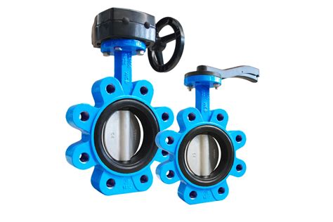 Ductile Iron Lugged And Tapped Butterfly Valves With Gearbox Epdm Liner Stainless Steel Disc