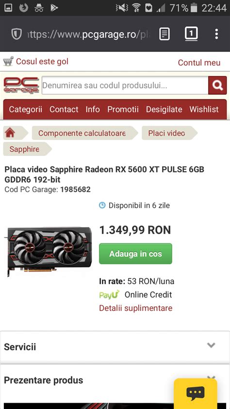 RX 5600 XT official price in a Romanian store. And I must say that ...